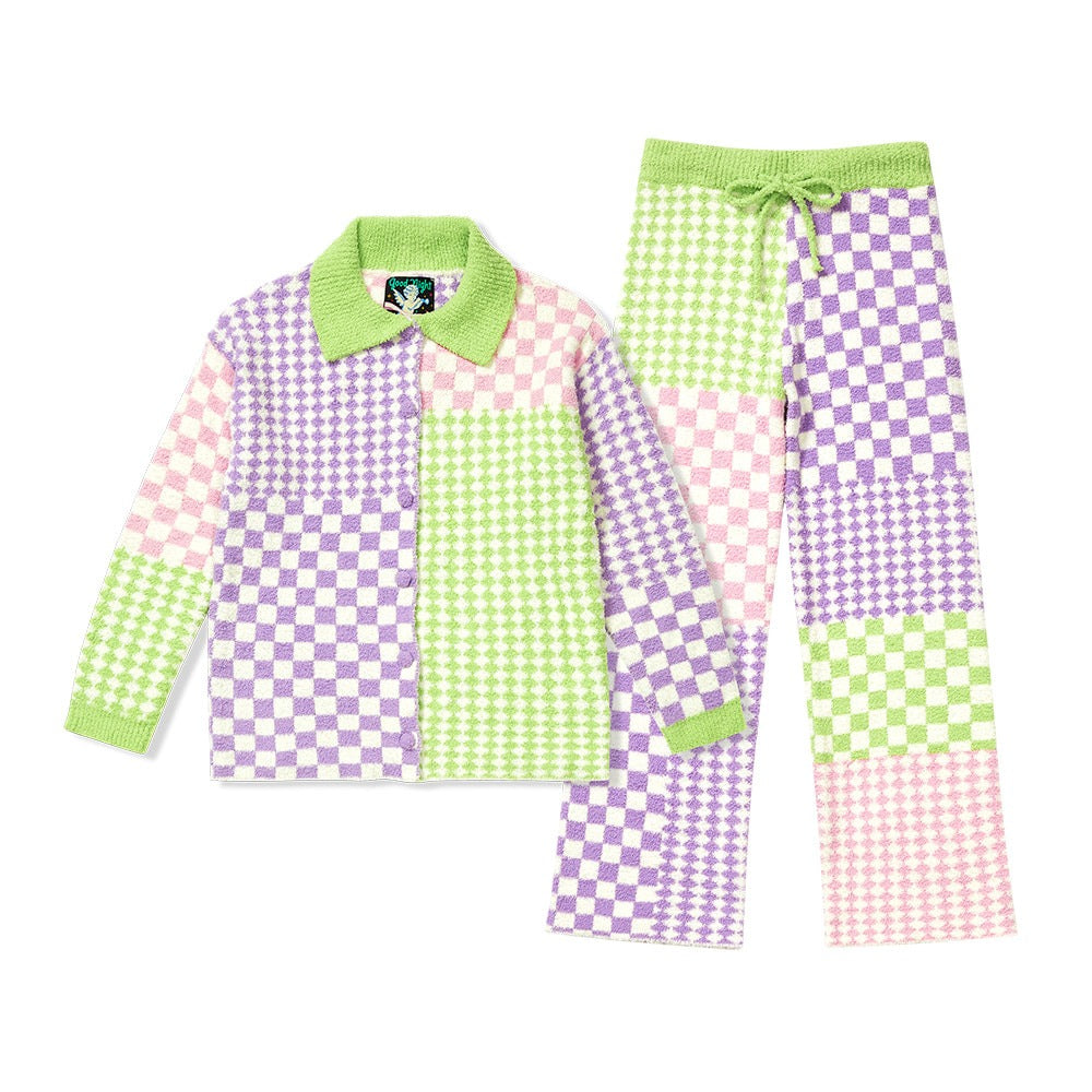 Bộ Quần Áo Wiggle Wiggle Pyjama Set Long #Grape Patchwork-Kallos