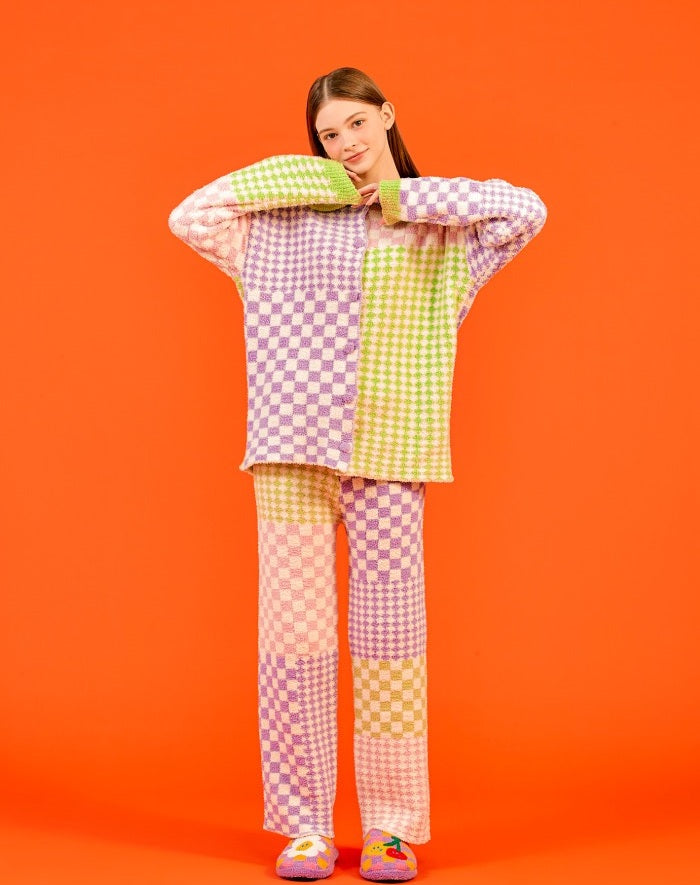 Bộ Quần Áo Wiggle Wiggle Pyjama Set Long #Grape Patchwork-Kallos