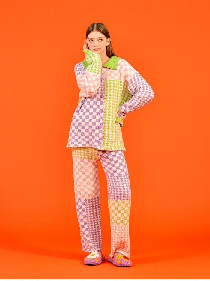 Bộ Quần Áo Wiggle Wiggle Pyjama Set Long #Grape Patchwork-Kallos