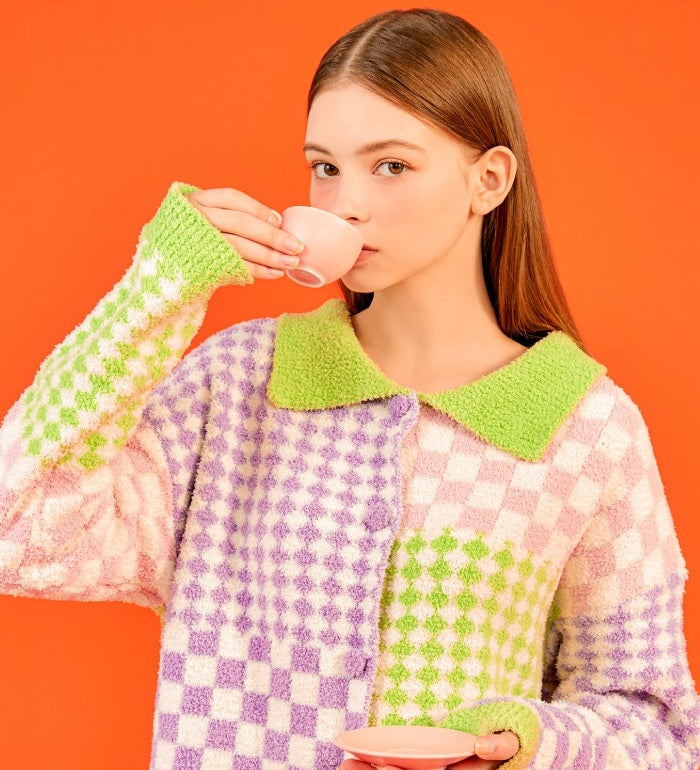 Bộ Quần Áo Wiggle Wiggle Pyjama Set Long #Grape Patchwork-Kallos