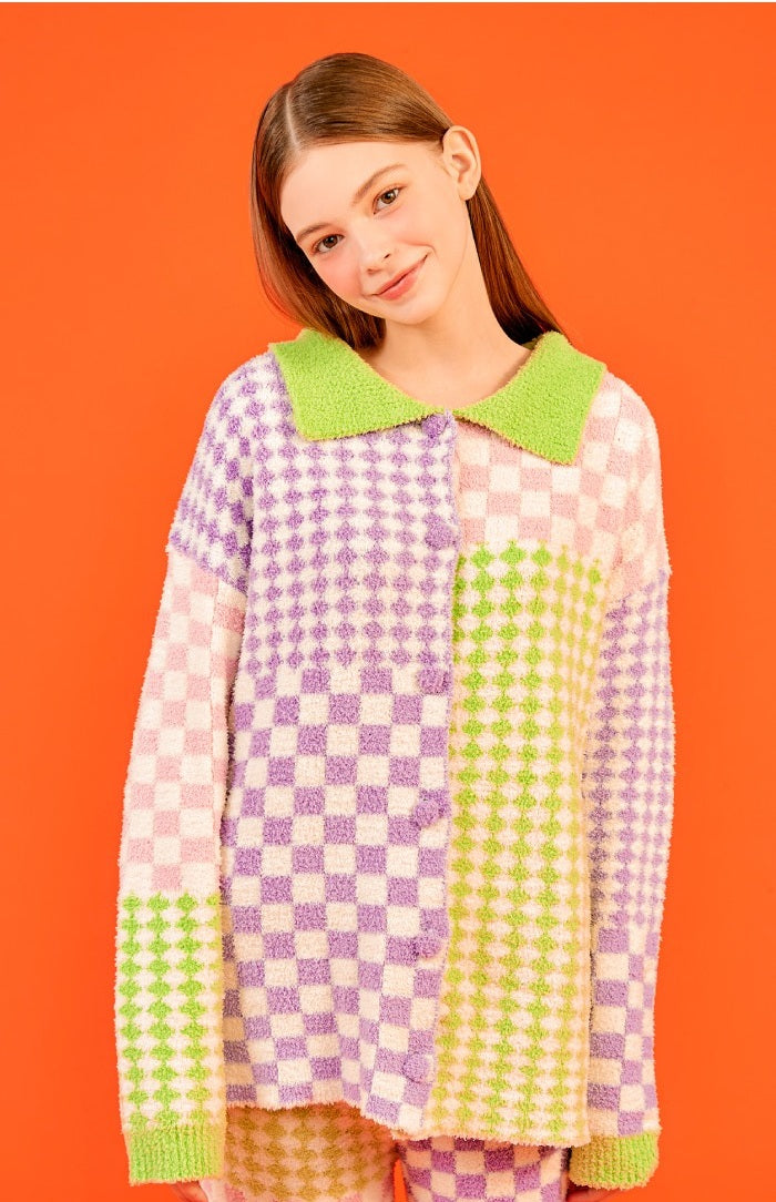 Bộ Quần Áo Wiggle Wiggle Pyjama Set Long #Grape Patchwork-Kallos