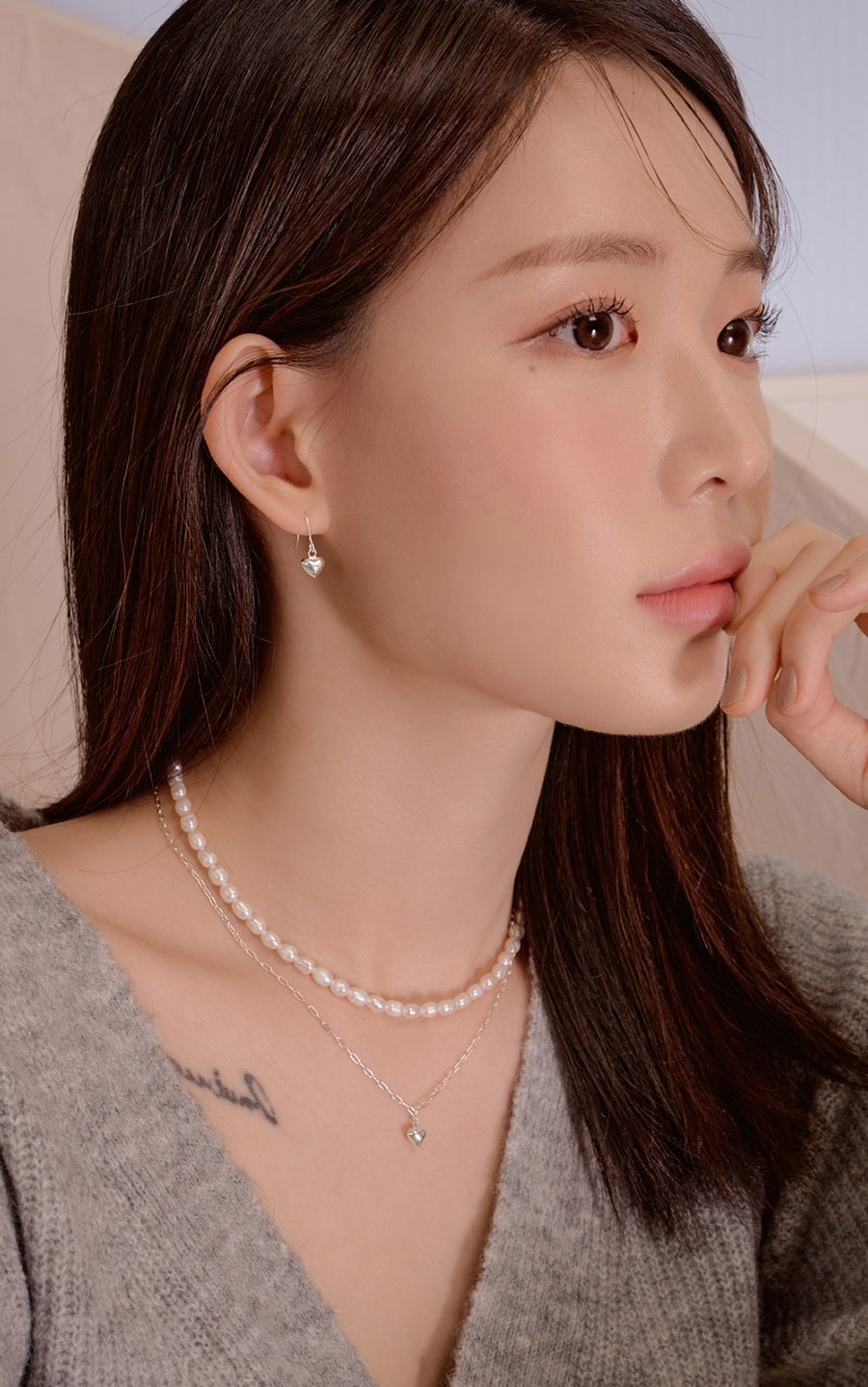 Bông Tai Wing Bling Delina Heart Earrings
