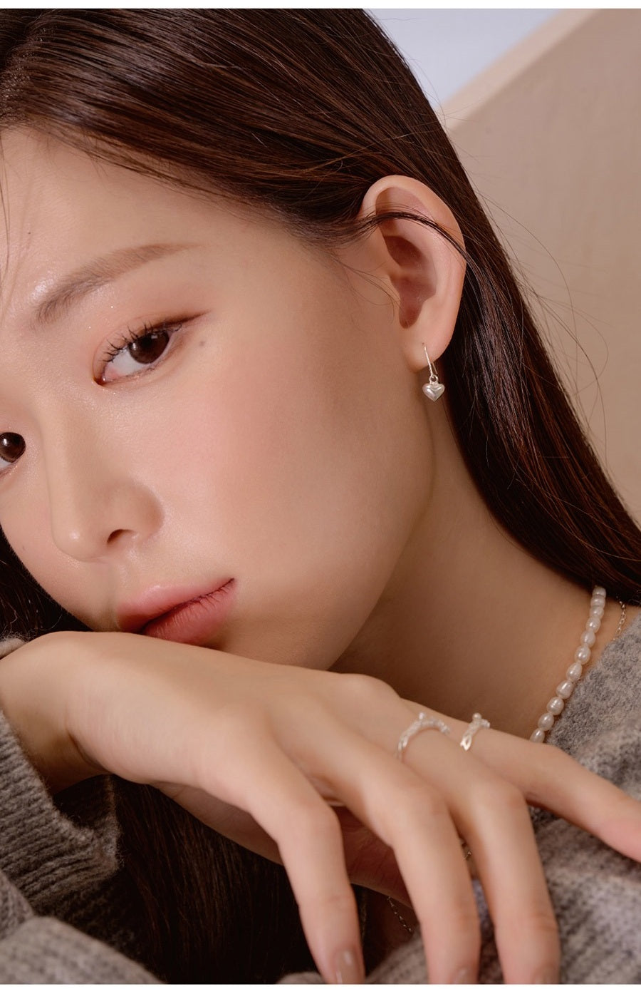 Bông Tai Wing Bling Delina Heart Earrings