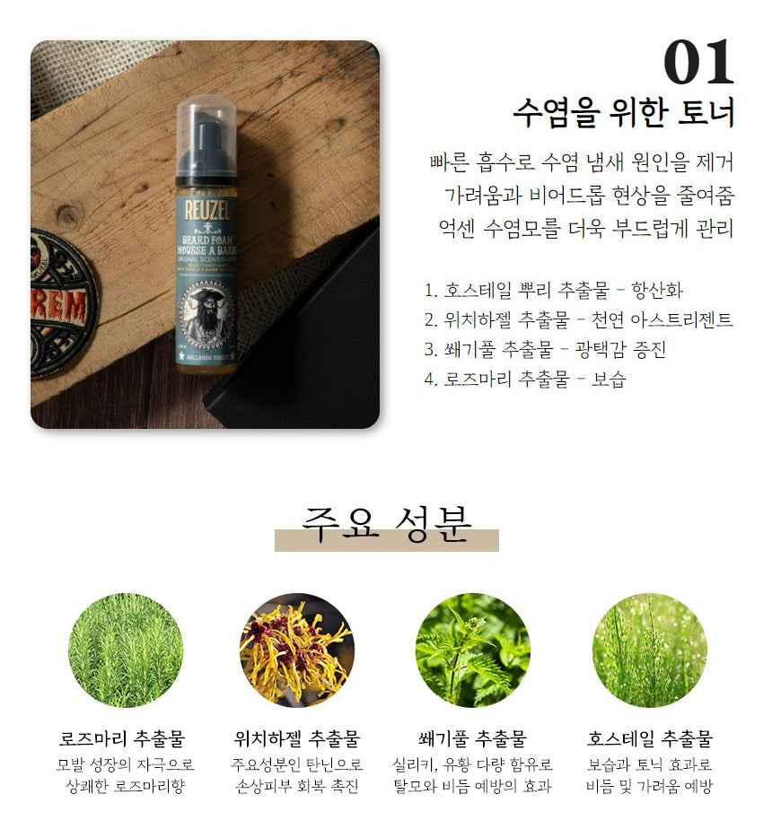 Bọt Rửa Râu REUZEL Beard Foam