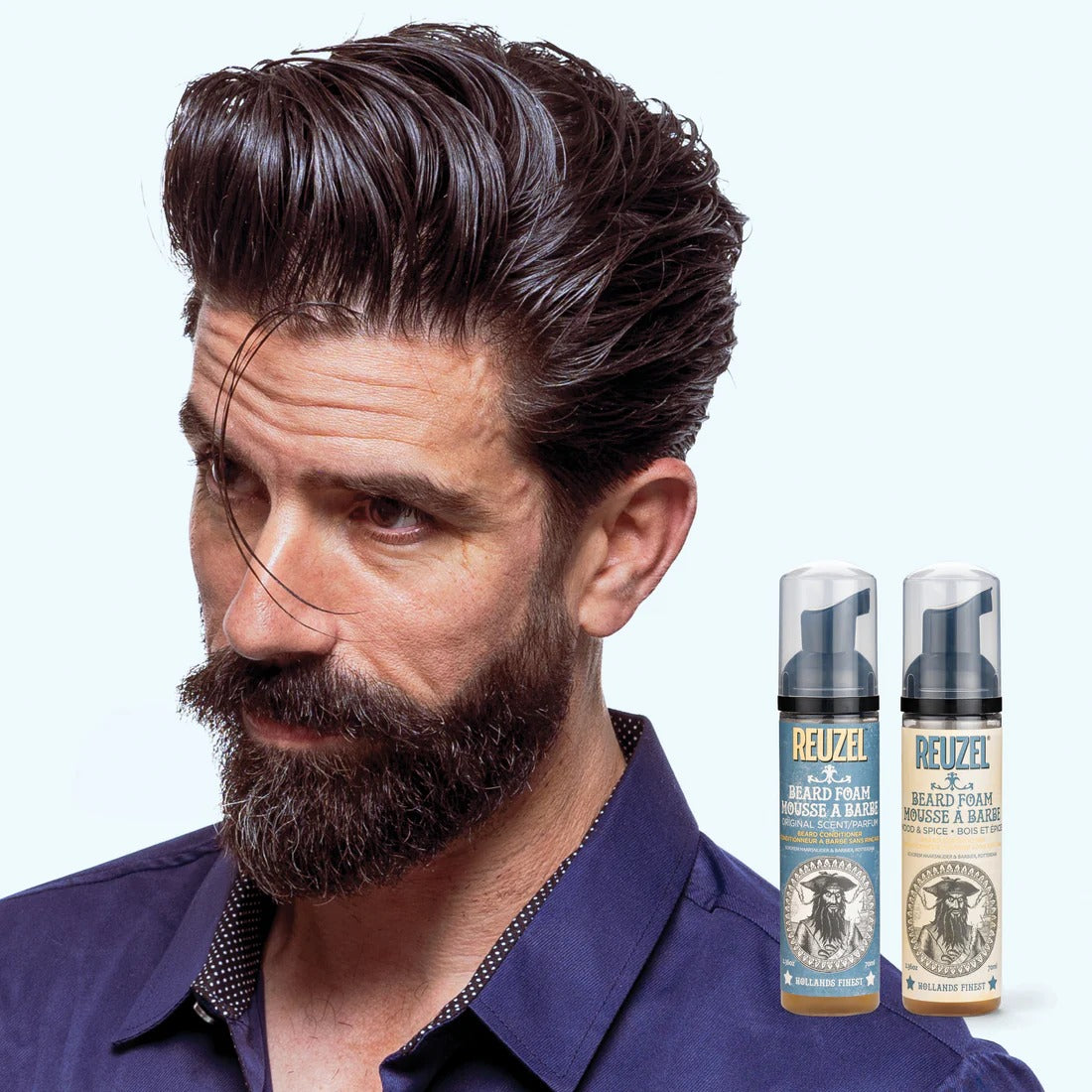 Bọt Rửa Râu REUZEL Wood & Spice Beard Foam