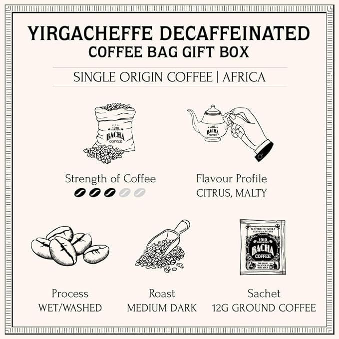 Cà Phê Bacha Coffee Yirgacheffe Decaffeinated Coffee Bag