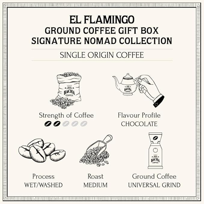 Cà Phê Bacha El Flamingo Coffee Ground Beans Nomad Collection-Kallos