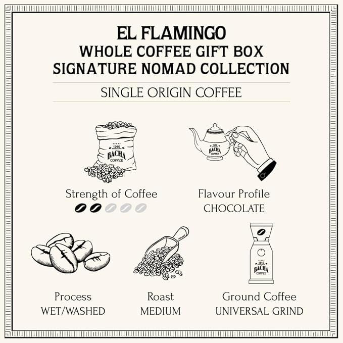Cà Phê Bacha El Flamingo Coffee Whole Beans Nomad Collection-Kallos