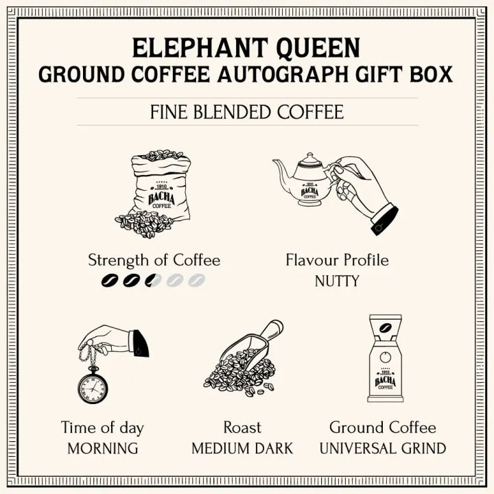 Cà Phê Bacha Elephant Queen Coffee Ground Beans Autograph Collection