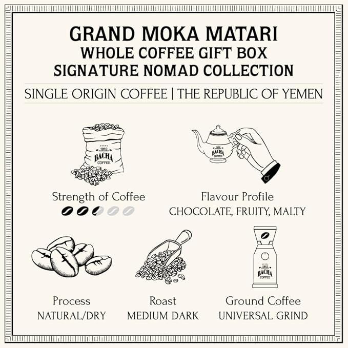Cà Phê Bacha Grand Moka Matari Coffee Whole Beans Nomad Collection-Kallos