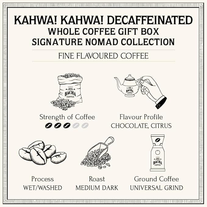 Cà Phê Bacha Kahwa! Kahwa! Decaffeinated Coffee Whole Beans-Kallos