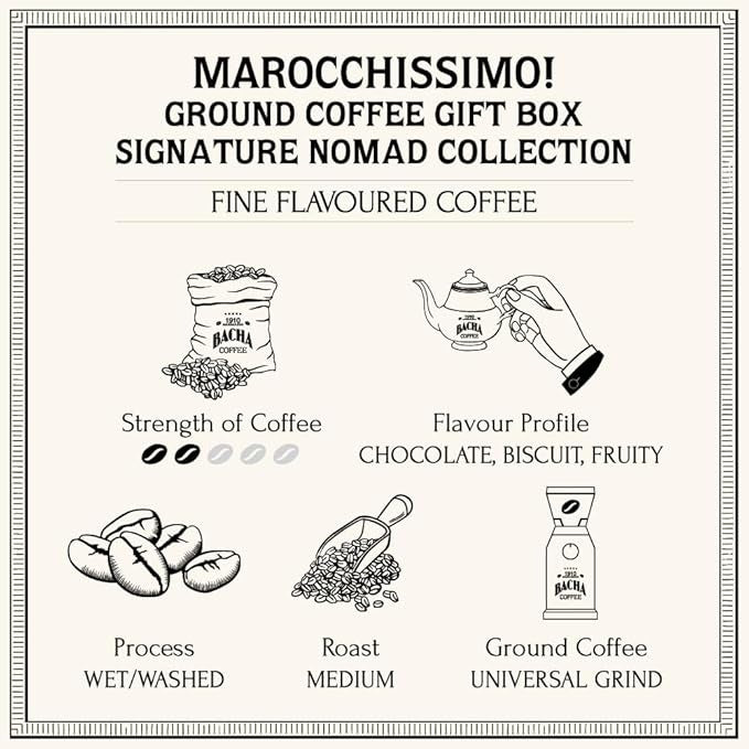 Cà Phê Bacha Marocchissimo Coffee Ground Beans Nomad Collection-Kallos