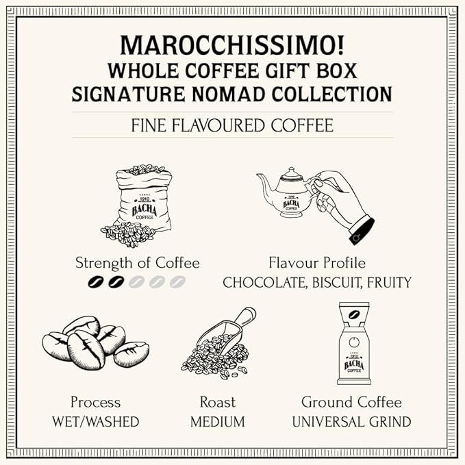 Cà Phê Bacha Marocchissimo Coffee Whole Beans Nomad Collection-Kallos