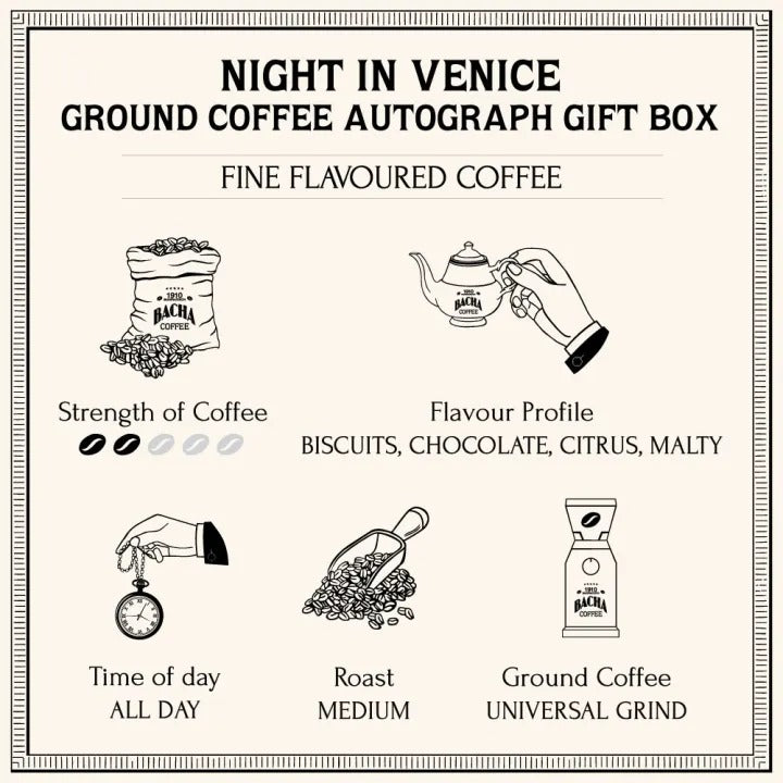 Cà Phê Bacha Night In Venice Coffee Ground Beans Autograph