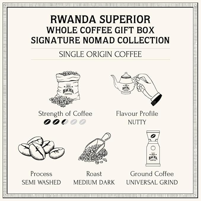 Cà Phê Bacha Rwanda Superior Coffee Whole Beans Nomad Collection-Kallos