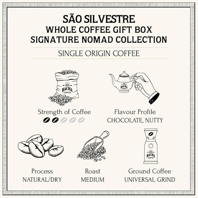 Cà Phê Bacha São Silvestre Coffee Whole Beans Nomad Collection-Kallos