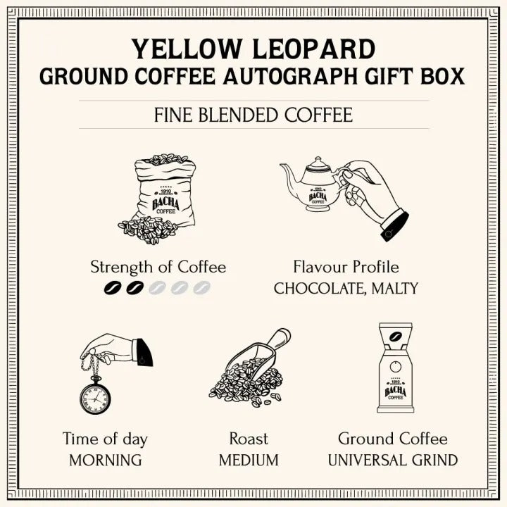 Cà Phê Bacha Yellow Leopard Coffee Ground Beans Autograph Collection