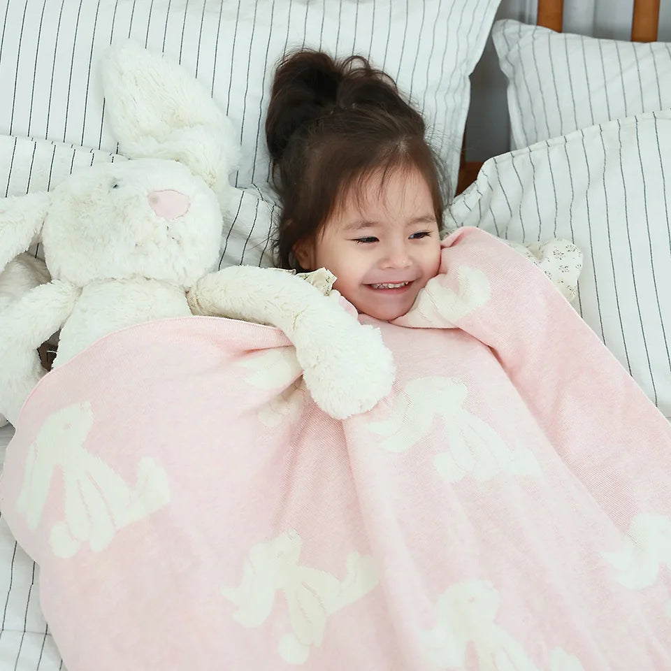 Chăn JELLYCAT Bashful Baby Pink Bunny Blanket in Gift Box