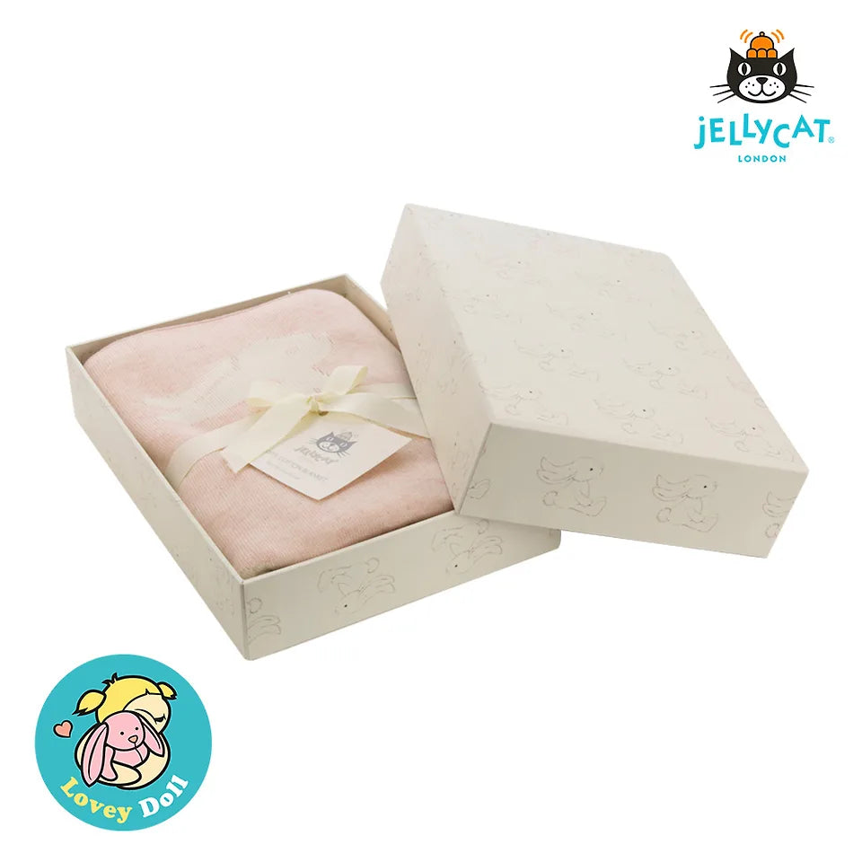 Chăn JELLYCAT Bashful Baby Pink Bunny Blanket in Gift Box