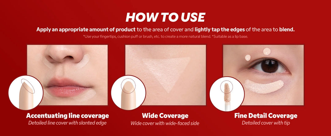 Che Khuyết Điểm TIRTIR Glide & Hide Blurring Concealer