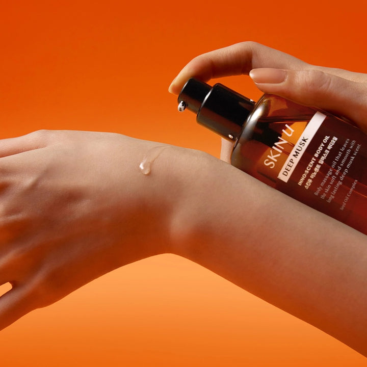 Dầu Dưỡng Thể SKIN U Innocent Deep Musk Body Oil &amp; Guasha Gift Set