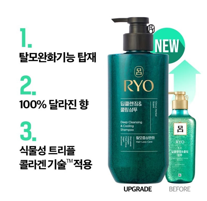 Dầu Gội RYO Deep Cleansing &amp; Cooling Shampoo-Kallos