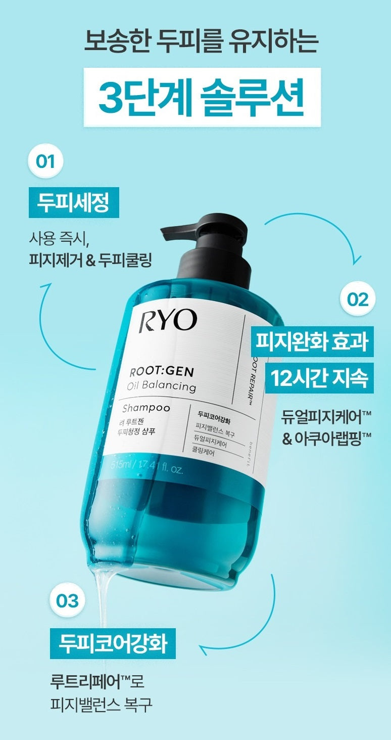 Dầu Gội RYO Root:Gen Oil Balancing Shampoo
