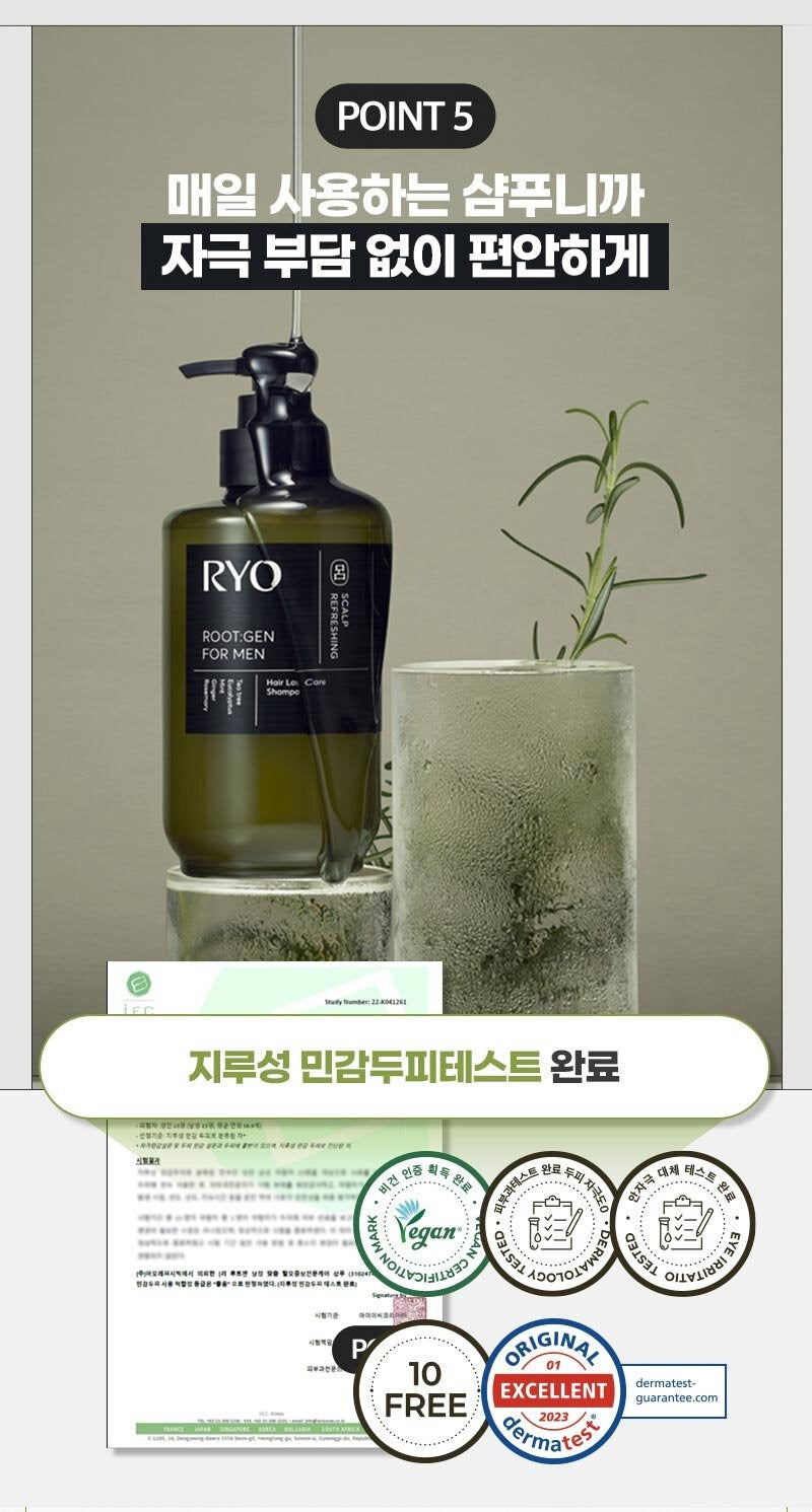 Dầu Gội RYO Rootgen For Men Hair Loss Care Shampoo