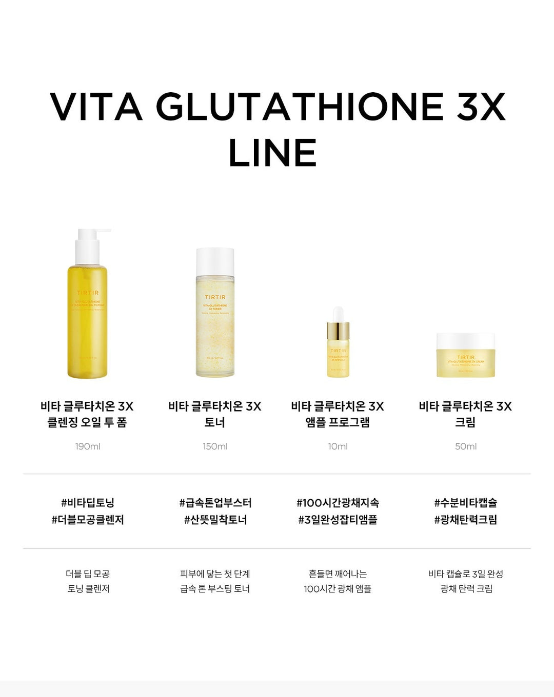 Dầu Tẩy Trang TIRTIR Vita Glutathione 3X Cleansing Oil To Foam