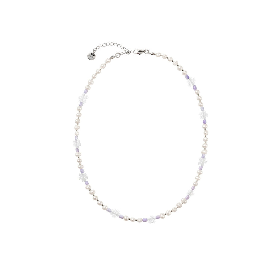 Dây Chuyền Stand Oil Flower Pearl Necklace #Lilac-Kallos