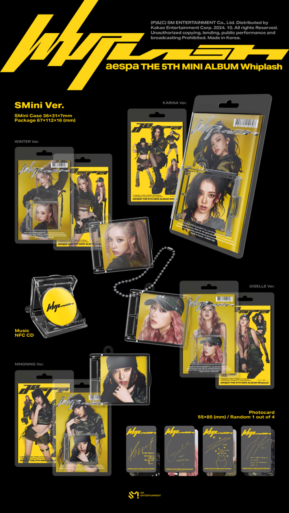 Đĩa aespa The 5th Mini Album [Whiplash] (SMini Ver) (Random)-Kallos