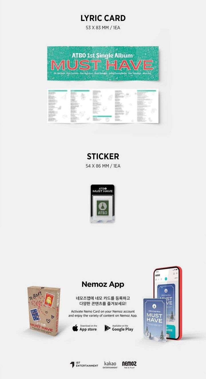 Đĩa ATBO 1st Single Album [MUST HAVE] (NEMO) (Light Ver)-Kallos