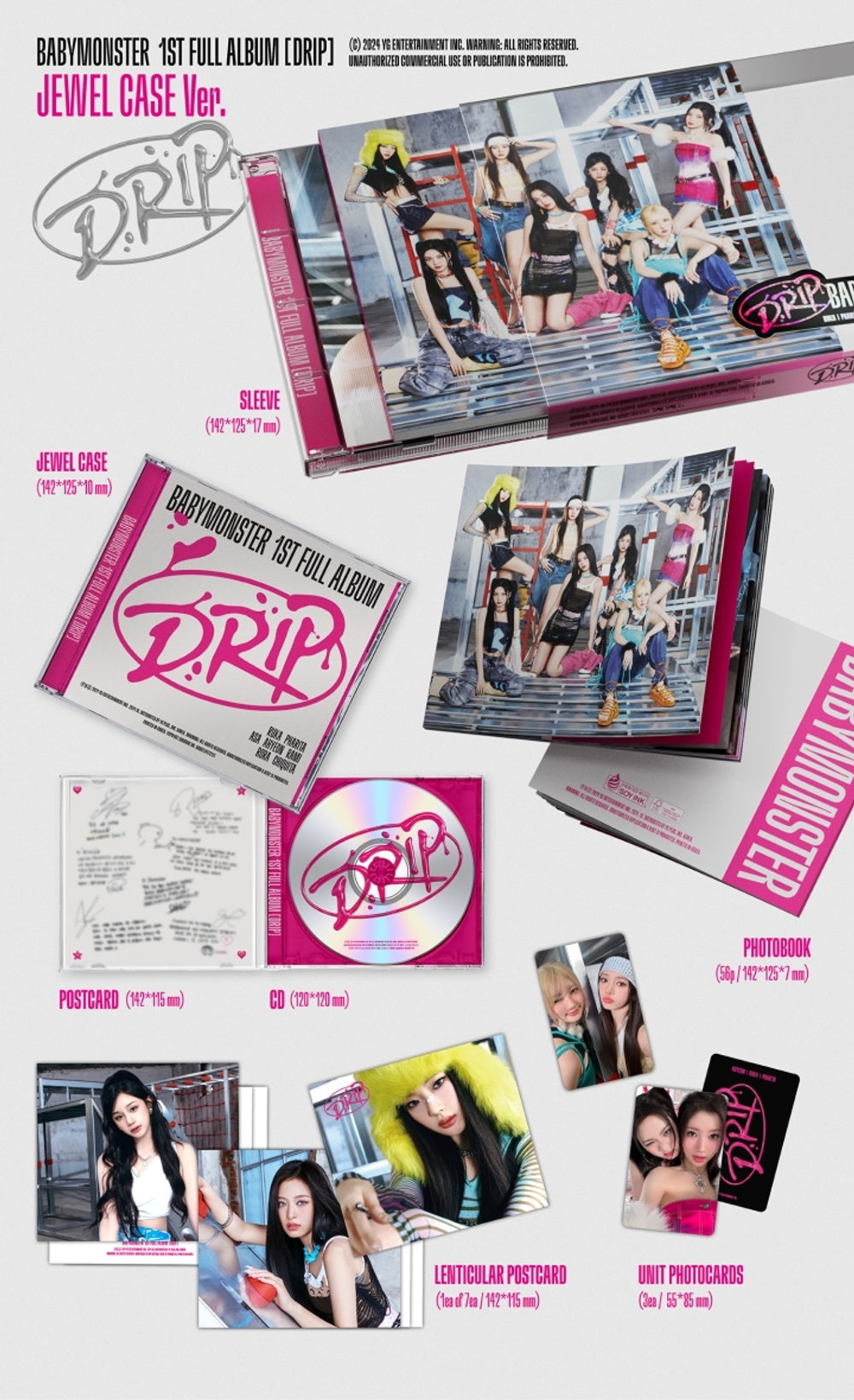 Đĩa BABYMONSTER 1st Full Album [DRIP] Jewel Case Ver - Kallos Vietnam
