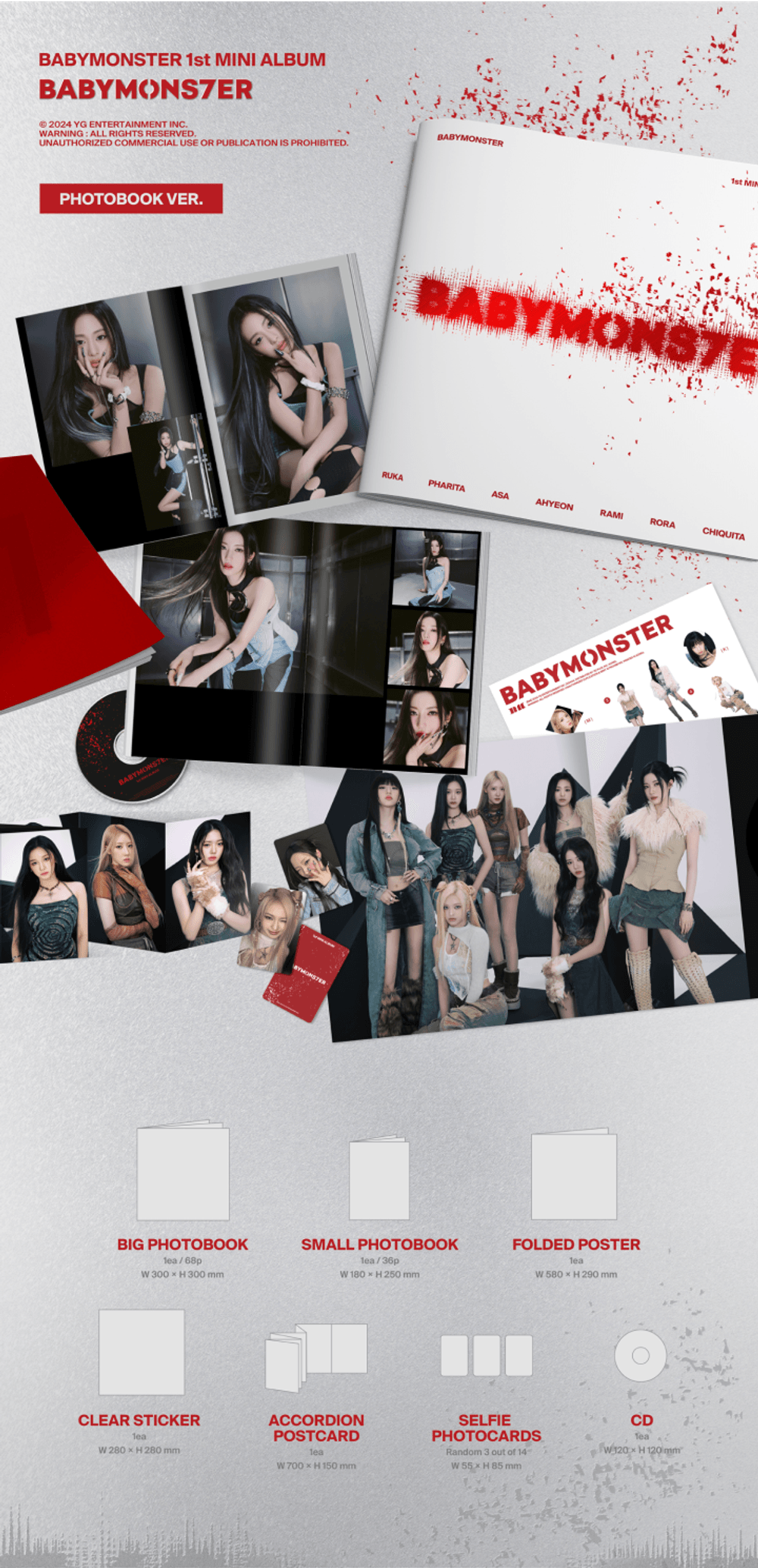 Đĩa BABYMONSTER 1st Mini Album [BabyMons7er] Photobook Ver - Kallos Vietnam