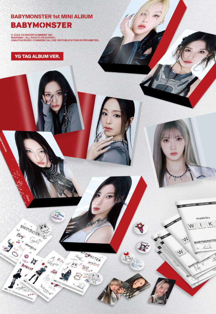 Đĩa BABYMONSTER 1st Mini Album [BabyMons7er] YG Tag Album Ver. Option - Kallos Vietnam