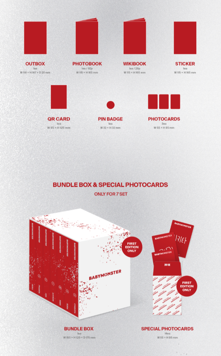 Đĩa BABYMONSTER 1st Mini Album [BabyMons7er] YG Tag Album Ver. Option - Kallos Vietnam