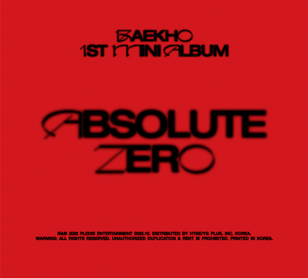 Đĩa BAEKHO (KANG DONG HO) 1st Mini Album 'Absolute Zero' (Set) - Kallos Vietnam