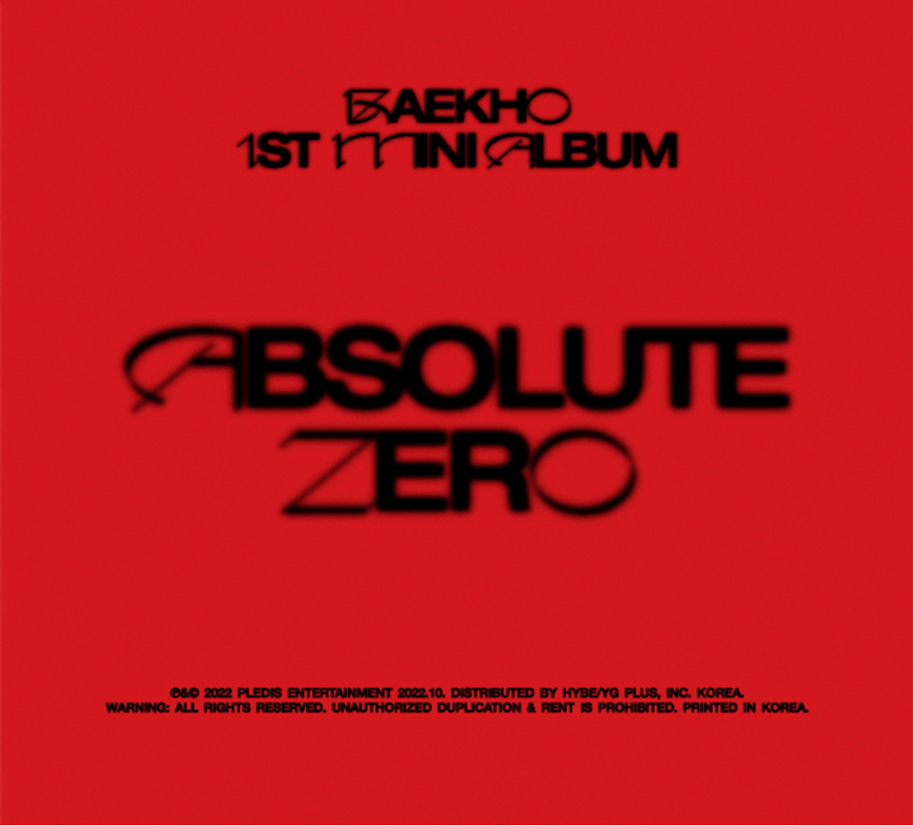 Đĩa BAEKHO (KANG DONG HO) 1st Mini Album 'Absolute Zero' (Random)