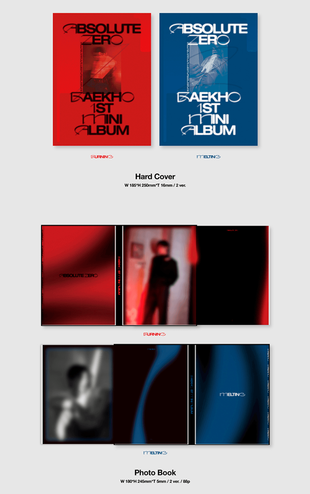 Đĩa BAEKHO (KANG DONG HO) 1st Mini Album 'Absolute Zero' (Set) - Kallos Vietnam