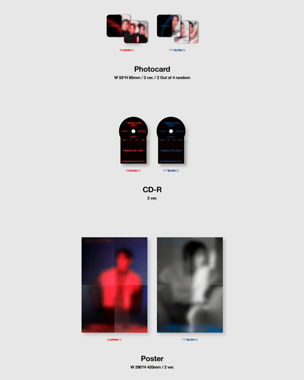 Đĩa BAEKHO (KANG DONG HO) 1st Mini Album 'Absolute Zero' (Set) - Kallos Vietnam