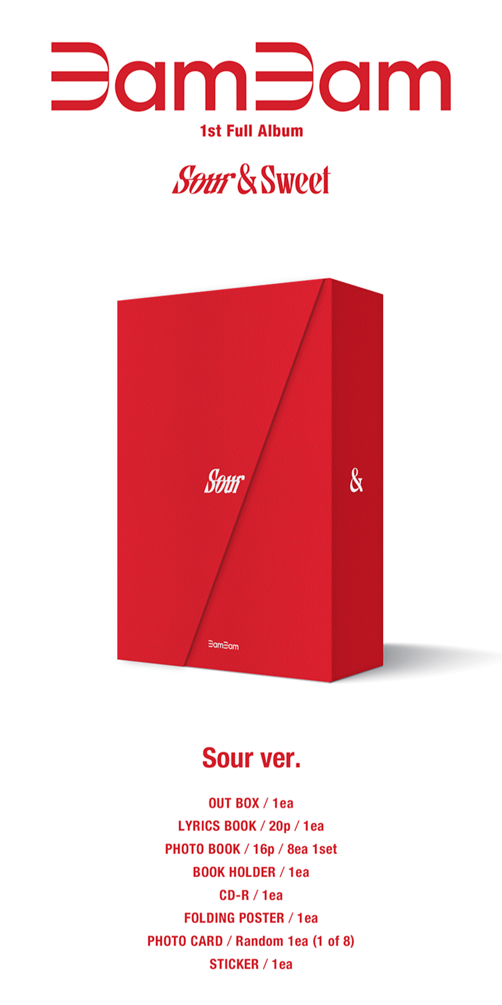 Đĩa BamBam 1st Full Album [Sour & Sweet] Option-Kallos