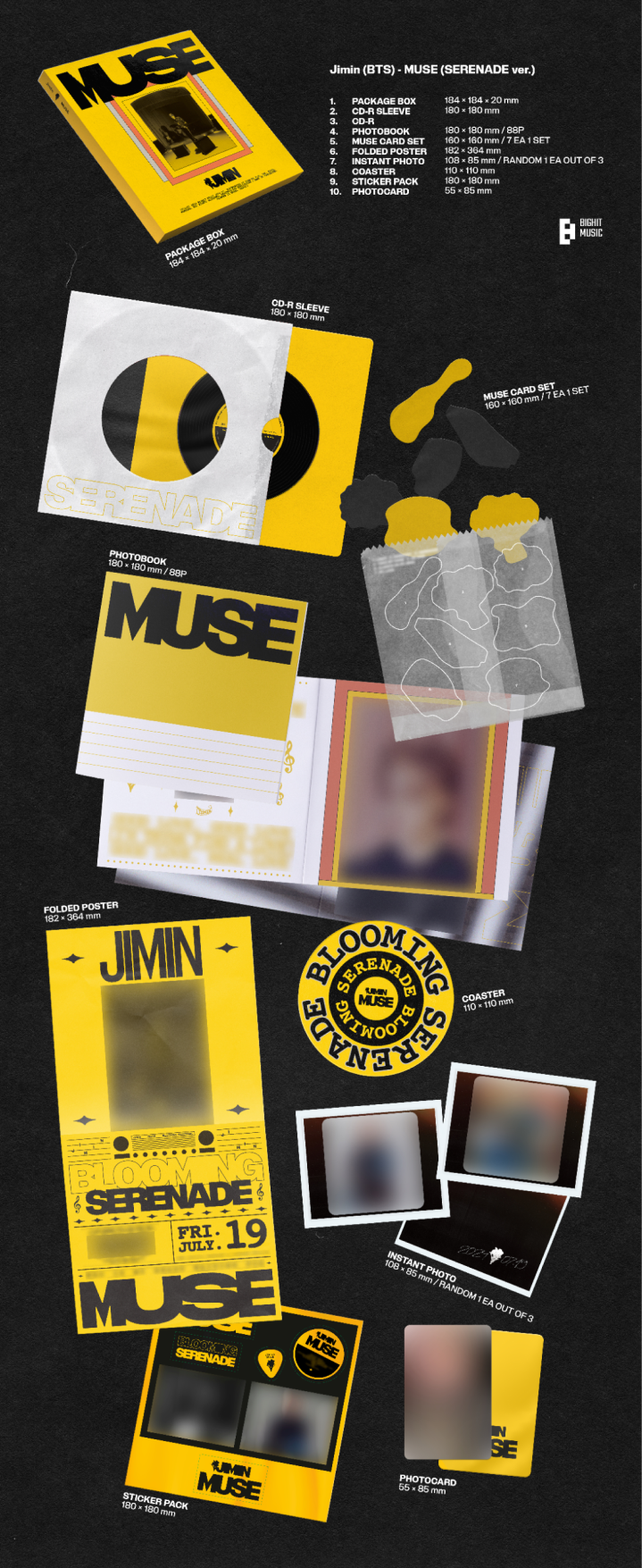 Đĩa BTS Jimin (BTS) 'MUSE' (Random) - Kallos Vietnam