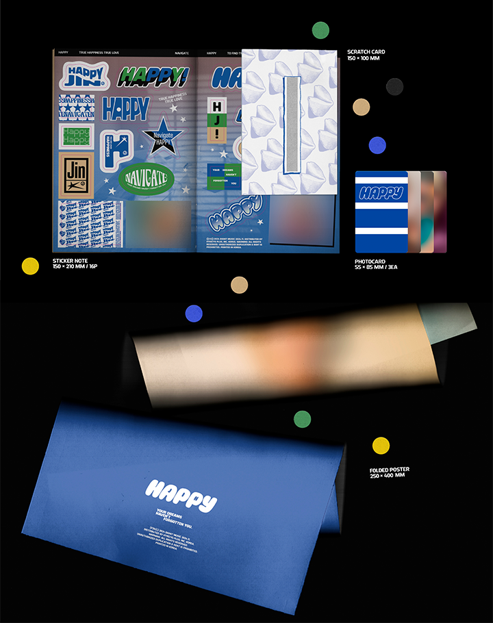 Đĩa BTS Jin (BTS) 'Happy' (Set) + 'Happy' (Weverse Albums Ver.) Set - Kallos Vietnam