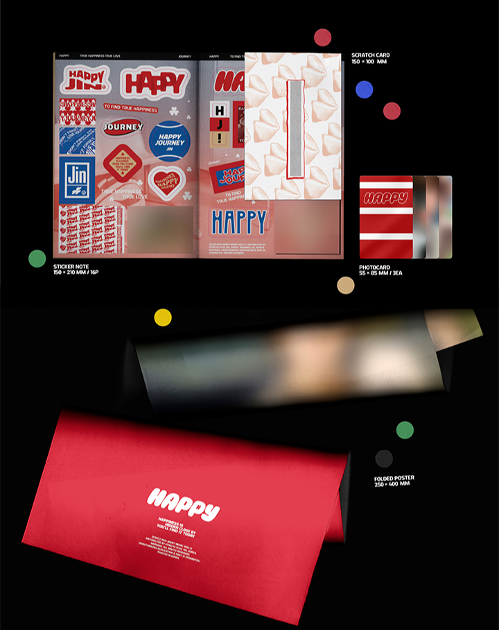 Đĩa BTS Jin (BTS) 'Happy' (Set) + 'Happy' (Weverse Albums Ver.) Set