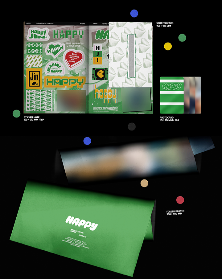 Đĩa BTS Jin (BTS) 'Happy' (Set) + 'Happy' (Weverse Albums Ver.) Set - Kallos Vietnam