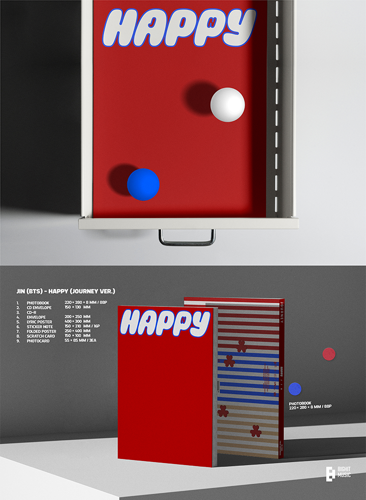 Đĩa BTS Jin (BTS) 'Happy' (Random) - Kallos Vietnam