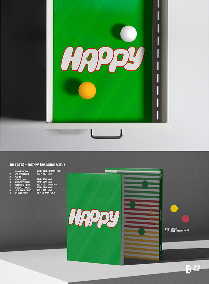 Đĩa BTS Jin (BTS) 'Happy' (Random) - Kallos Vietnam