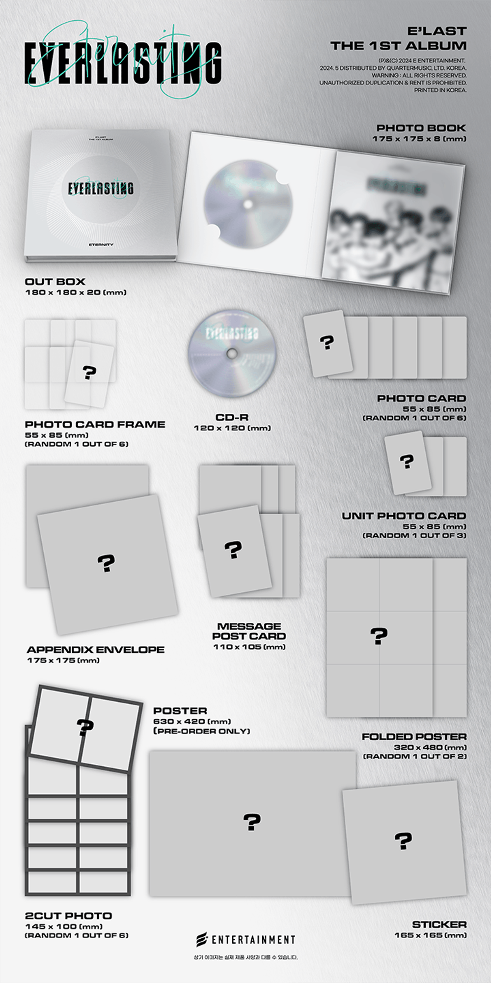 Đĩa E'LAST The 1st Album [Everlasting] Eternity Ver