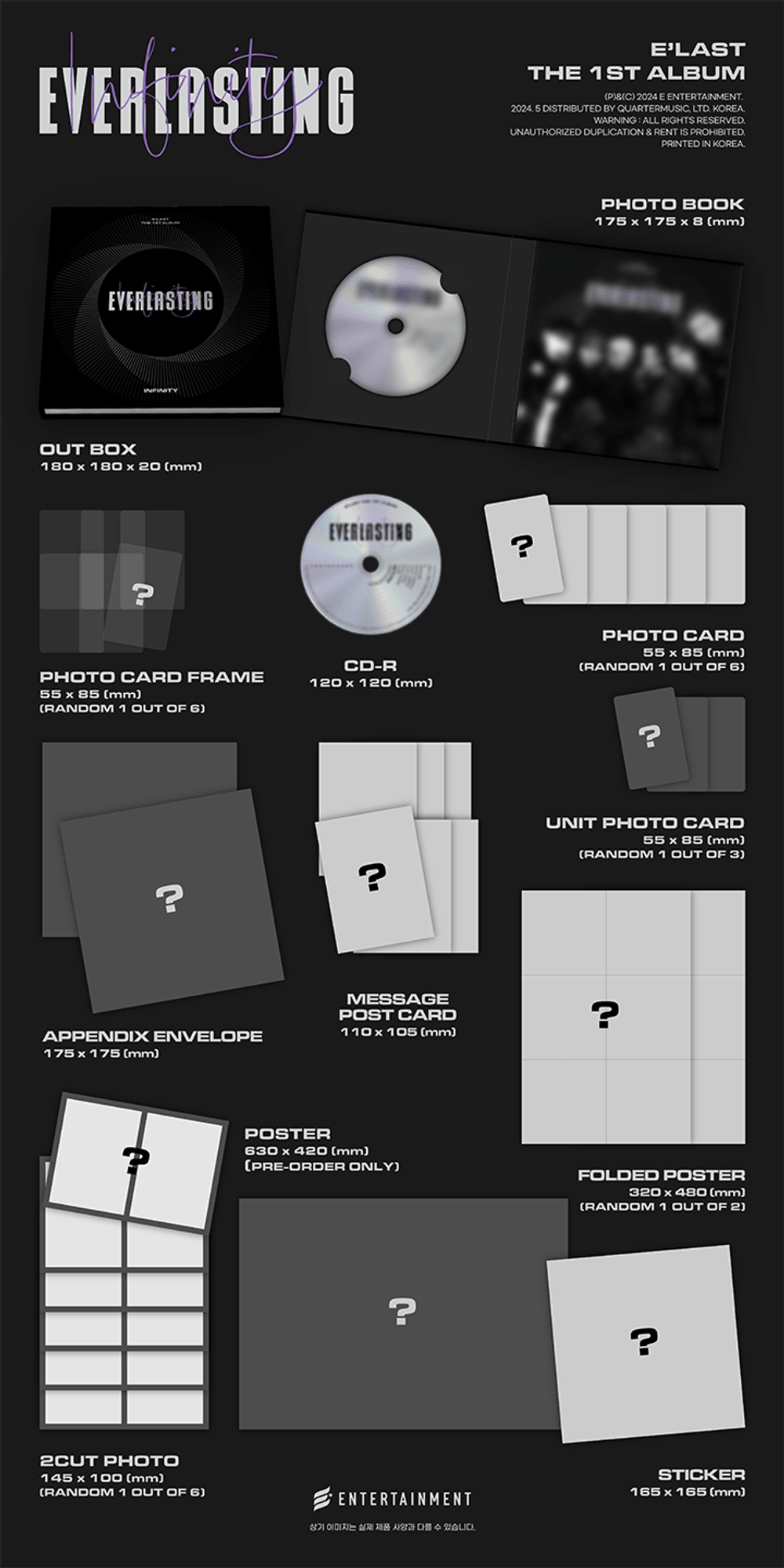 Đĩa E'LAST The 1st Album [Everlasting] Infinity Ver