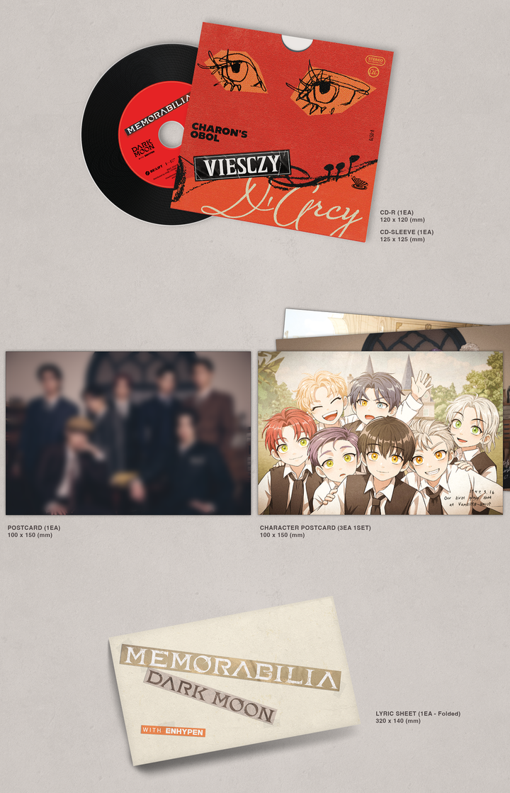 Đĩa ENHYPEN DARK MOON SPECIAL ALBUM <MEMORABILIA> (Moon Ver)-Kallos